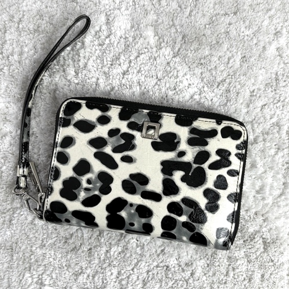Lodis Leopard Zip Around Wristlet Wallet